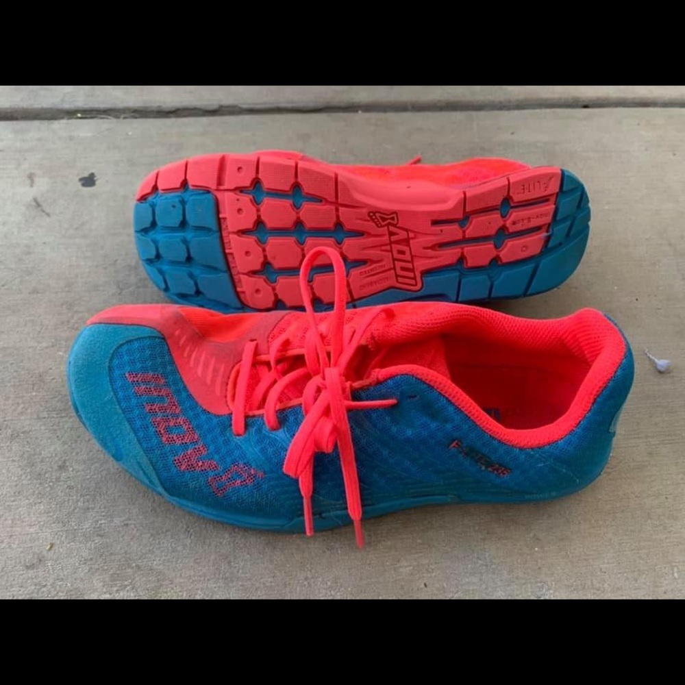 Neon pink and blue barefoot inov8 crossfit shoes. Worn a few times.
